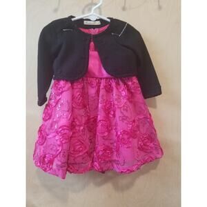 Hot Pink American Princess party dress with Black sweater